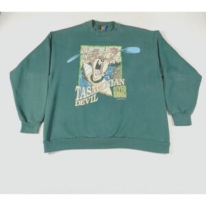 Vintage 94 Sun Sportswear Tasmanian Devil Sweatshirt Men's XL Green Looney Tunes